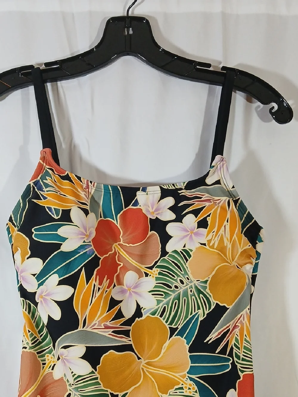 Hurley Womens XS One Piece UPF 50+ 4-Way Stretch Swimsuit Black Floral Beach